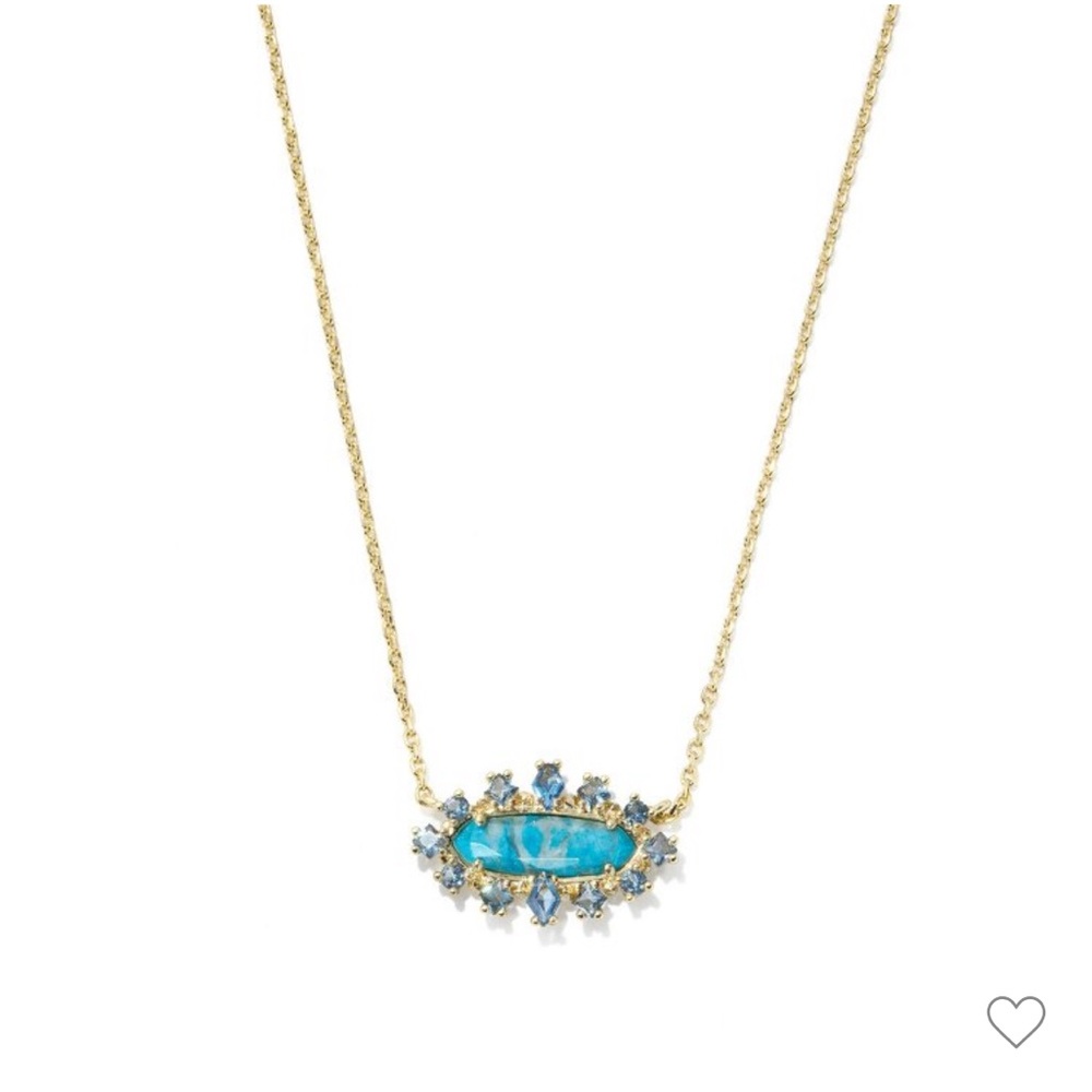 NWT Kendra Scott Gold plated and Blue stoneNecklace